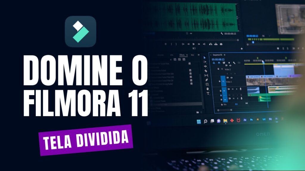 Como editar video com tela dividida no filmora 1