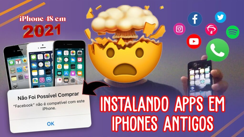 Como usar o facebook em iphone 4 e outros com ios antigo 1