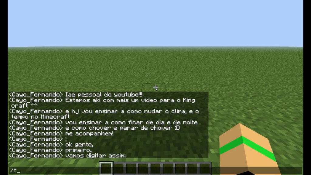 Como mudar o tempo em minecraft 1