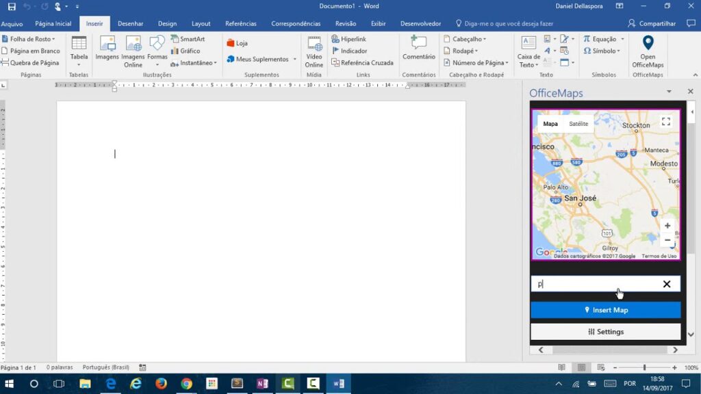 Como incluir telas do google maps em documentos do word 1