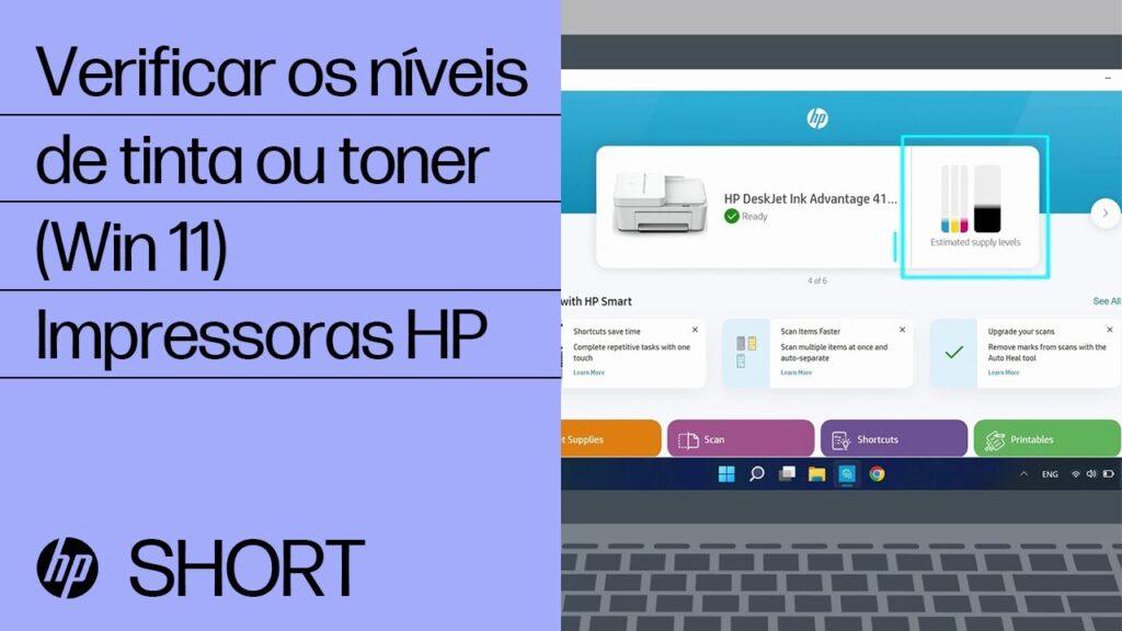Como verificar o nivel de tinta de impressoras hp no windows 1