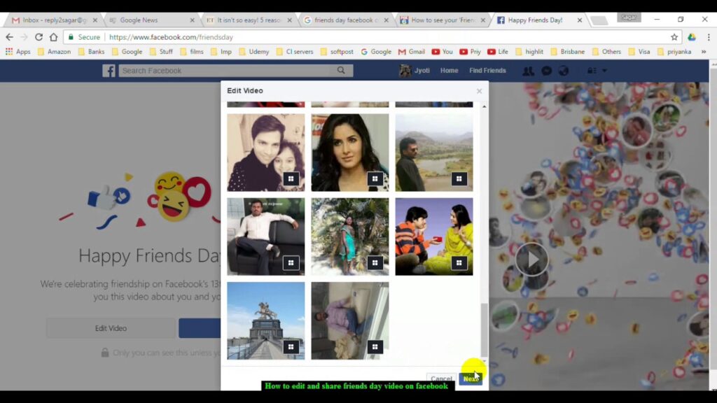 Como editar o video friends day para o dia do amigo no facebook 1
