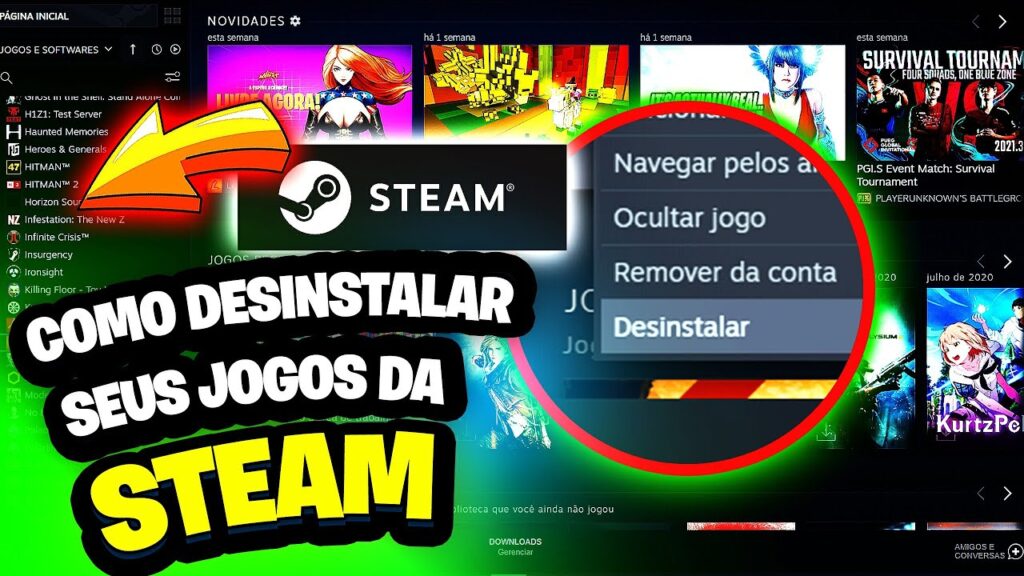 Como desinstalar um jogo no steam 1