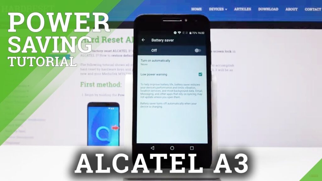 Como ativar o modo de economia de energia no alcatel a3 xl 1
