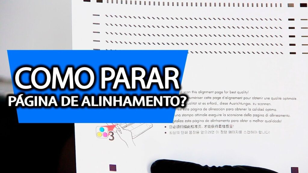 Como imprimir uma pagina de teste para alinhar sua impressora 1