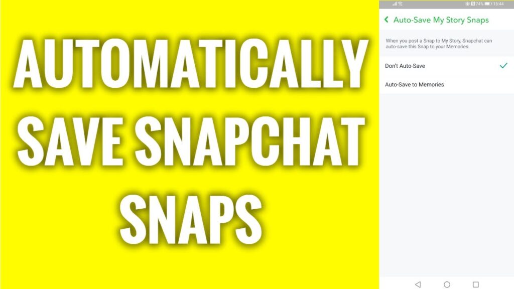 Como salvar automaticamente os seus snaps no snapchat memories 1