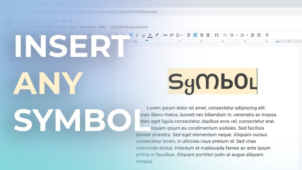 Como incluir caractere especial e simbolo no google docs com desenhos 1