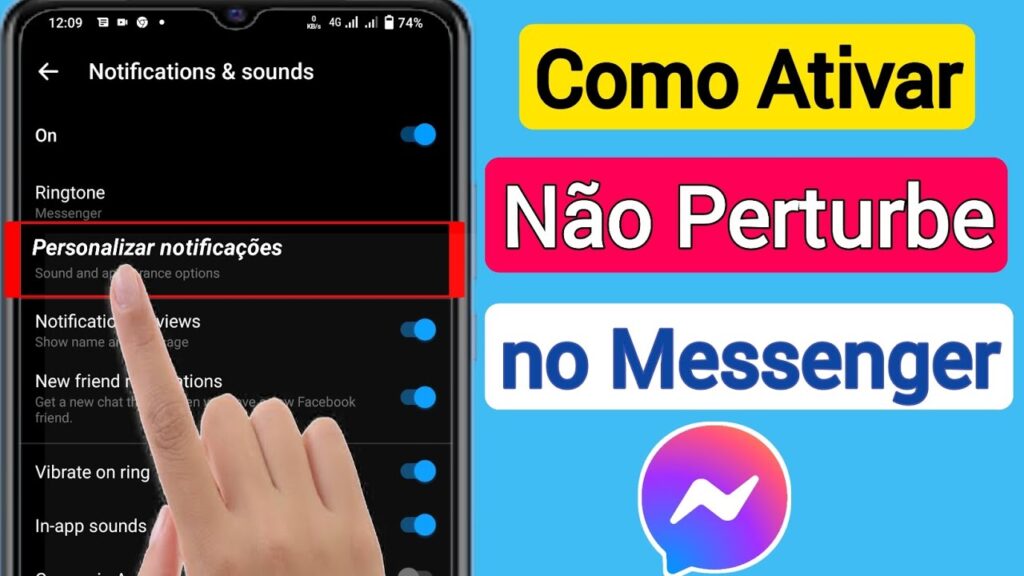 Como ativar o modo nao perturbe do facebook messenger para iphone 1