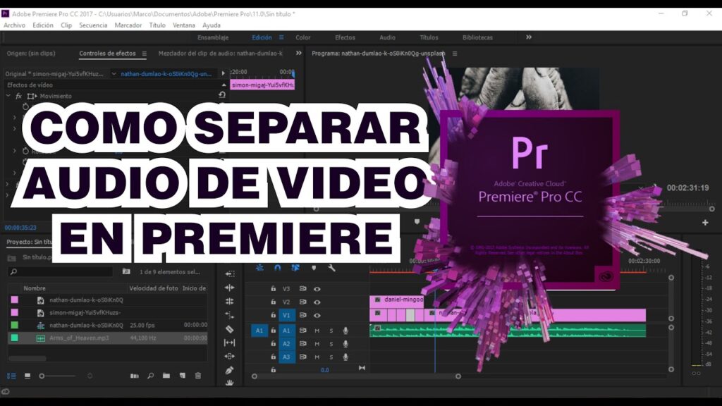 Como separar audio do video no adobe premiere pro 1