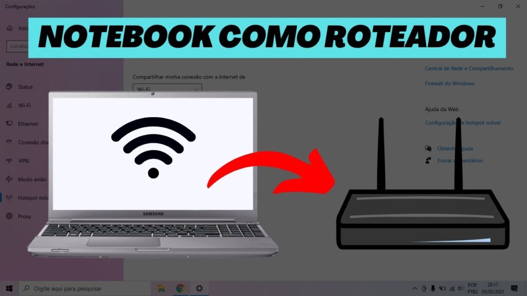 Como transformar um pc com windows 10 em um roteador wi fi 1