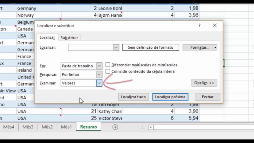 Como pesquisar comentarios do excel 1