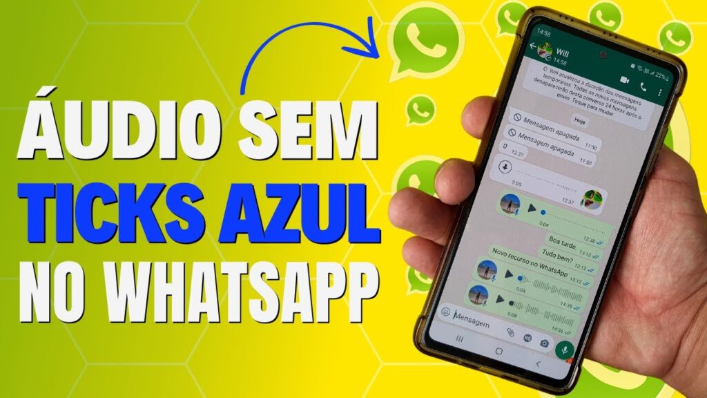Como ouvir audio do whatsapp sem aparecer check azul para o contato 1