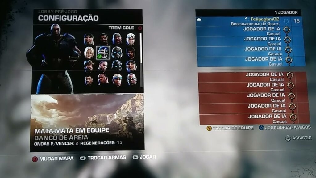 Como desbloquear itens e modificar seus personagens em gears war 4 1