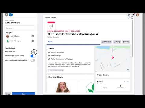 Como esconder lista de convidados de um evento no facebook 1