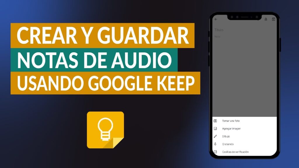 Como criar notas de voz no google keep 1