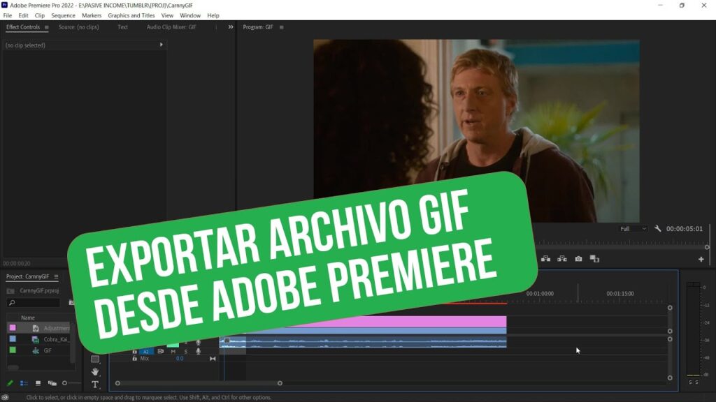 Como exportar um video Como gif no adobe premiere pro 1