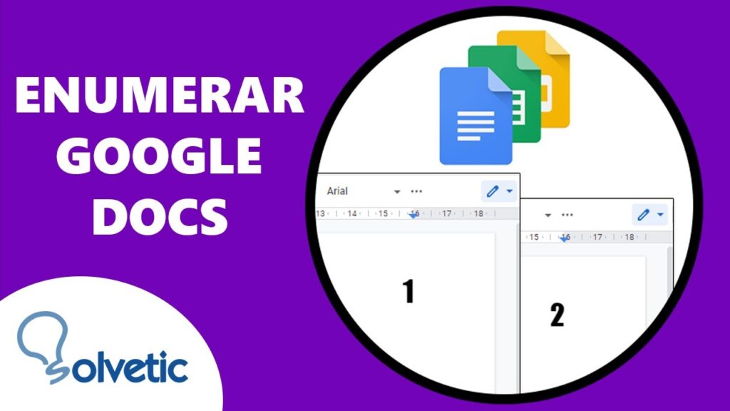 Como numerar paginas no google docs 1