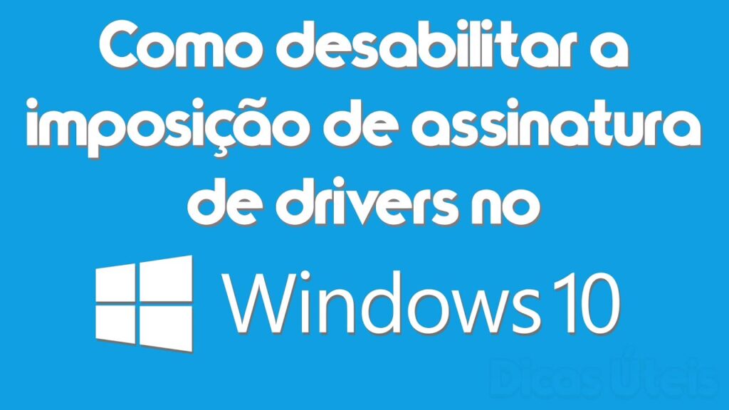 Como instalar drivers nao assinados no windows 8 e windows 10 1