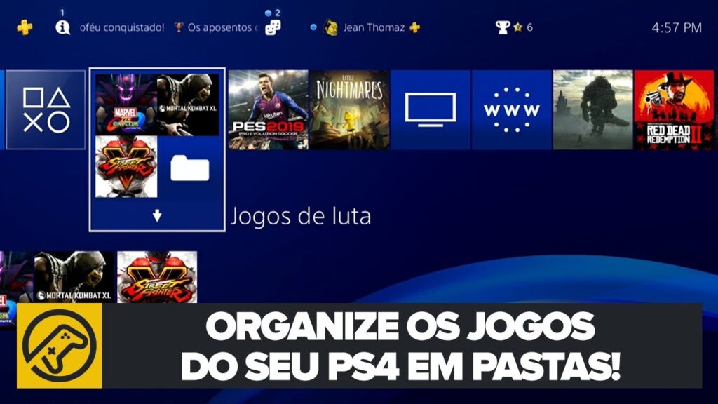 Como criar pastas no ps4 para organizar seus jogos no console 1
