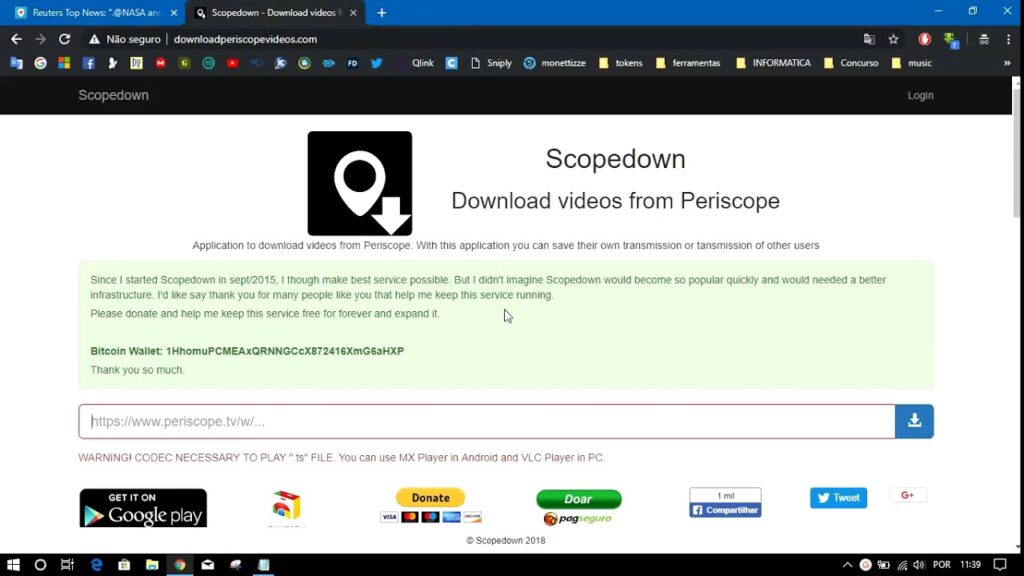 Como baixar videos do periscope 1