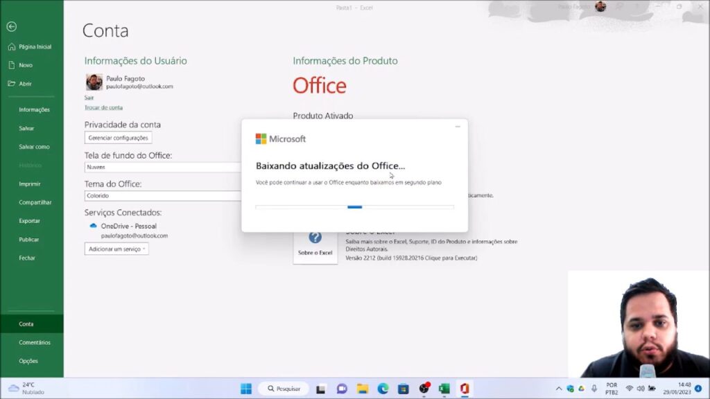 Como verificar atualizacoes nos programas do microsoft office 2016 1