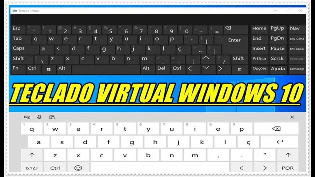 Como ativar o teclado virtual no windows 10 1