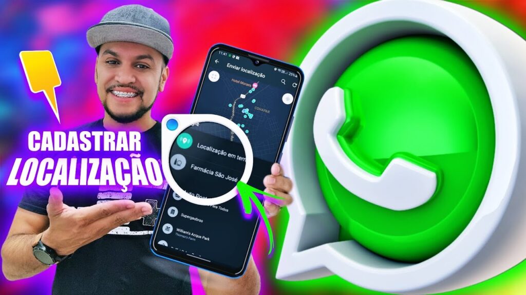 Como enviar seu endereco residencial no waze para um contato do whatsapp 1