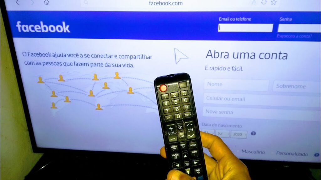 Como entrar no facebook em uma smart tv samsung 1