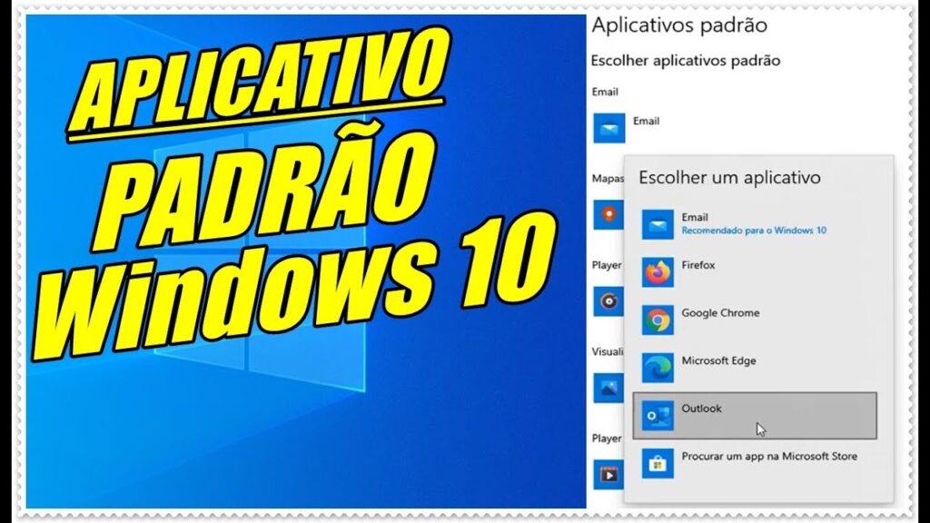 Como configurar um aplicativo padrao para e mail e web no windows 10 1