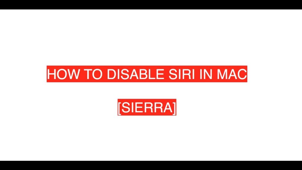 Como desativar siri no mac os sierra 1
