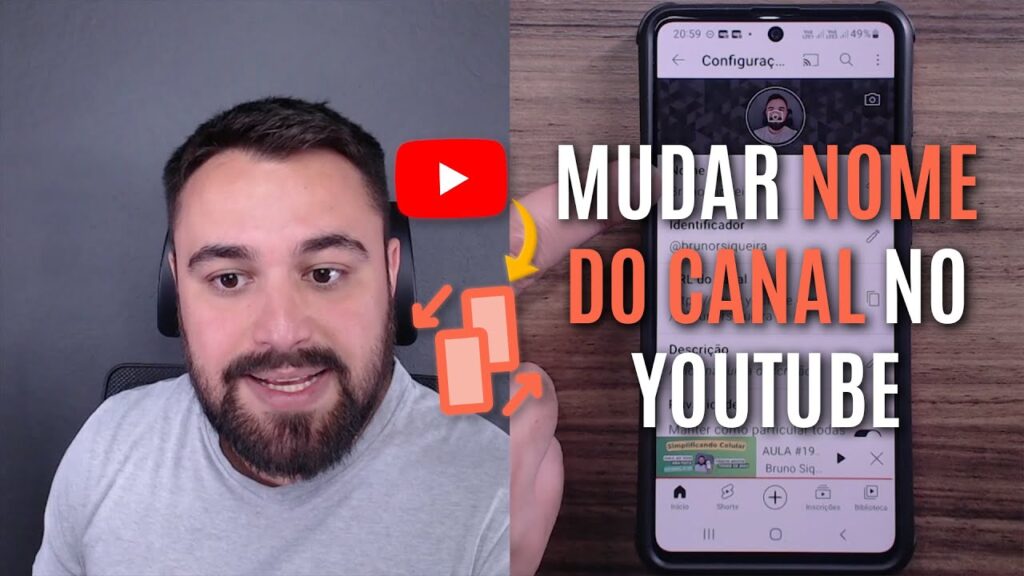 Como mudar o nome de seu canal do youtube pelo celular 1