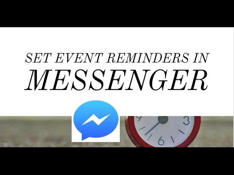 Como adicionar um lembrete de evento no facebook messenger 1