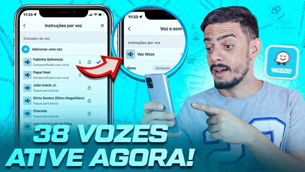 Como mudar locucao do waze no ios para voz do porta dos fundos 1