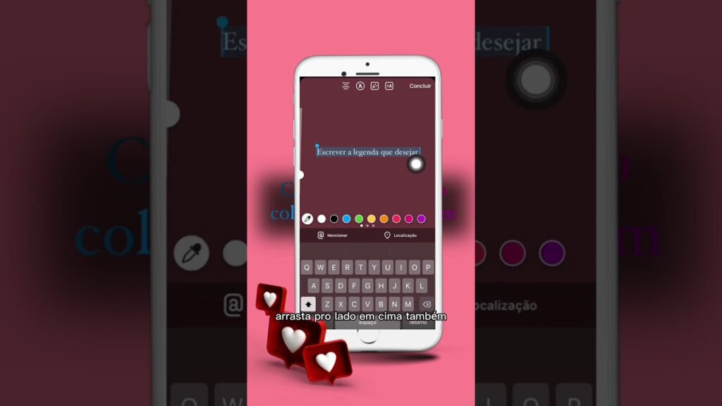 Como fazer textos coloridos no instagram 1