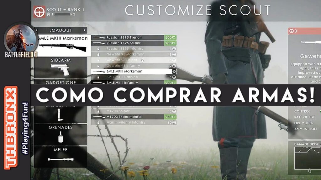 Como comprar armas e personalizar classes em battlefield 1 1
