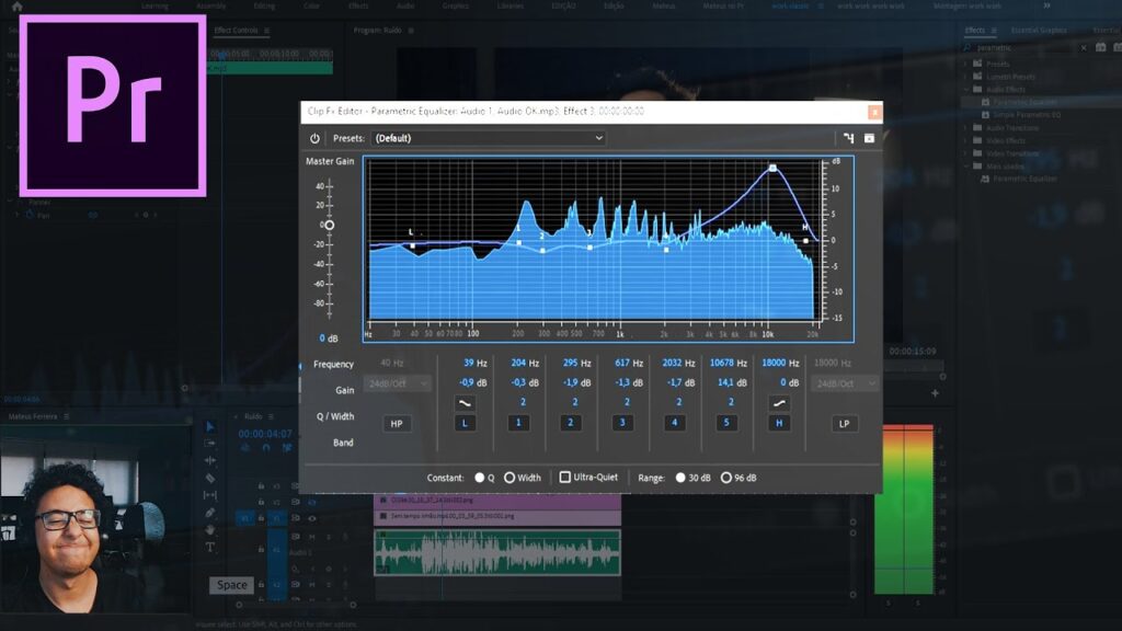 Como regular o audio de um video no adobe premiere pro 1