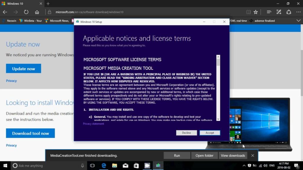 Como baixar iso do windows 10 anniversary update 1