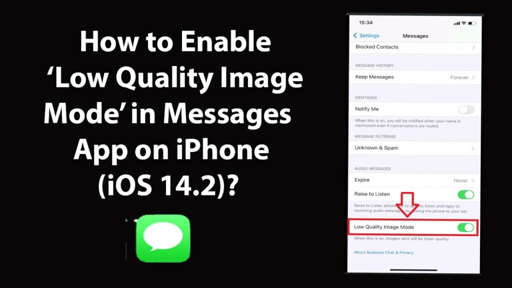 Como ativar o modo de baixa qualidade de imagem no imessage do ios 10 1