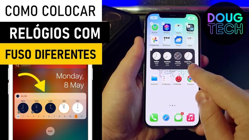 Como consultar fuso horario de cidades no iphone 1