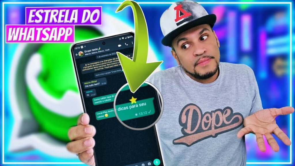 Como encaminhar mensagens com estrela do whatsapp 1