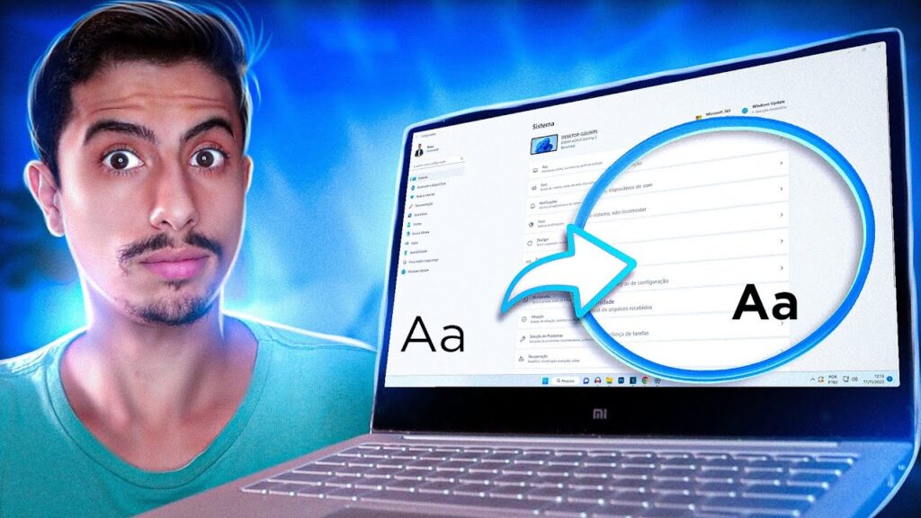 Como aumentar o tamanho do texto do windows 10 1