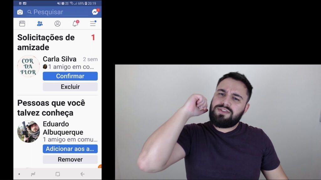 Como aceitar ou rejeitar pedidos de amizade pelo facebook lite 1