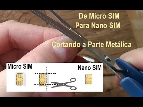 Como cortar um chip e transforma lo em micro sim 1