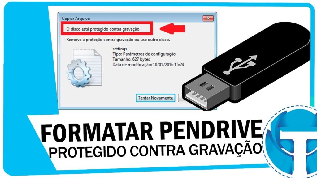 Como formatar um pendrive protegido contra gravacao 1