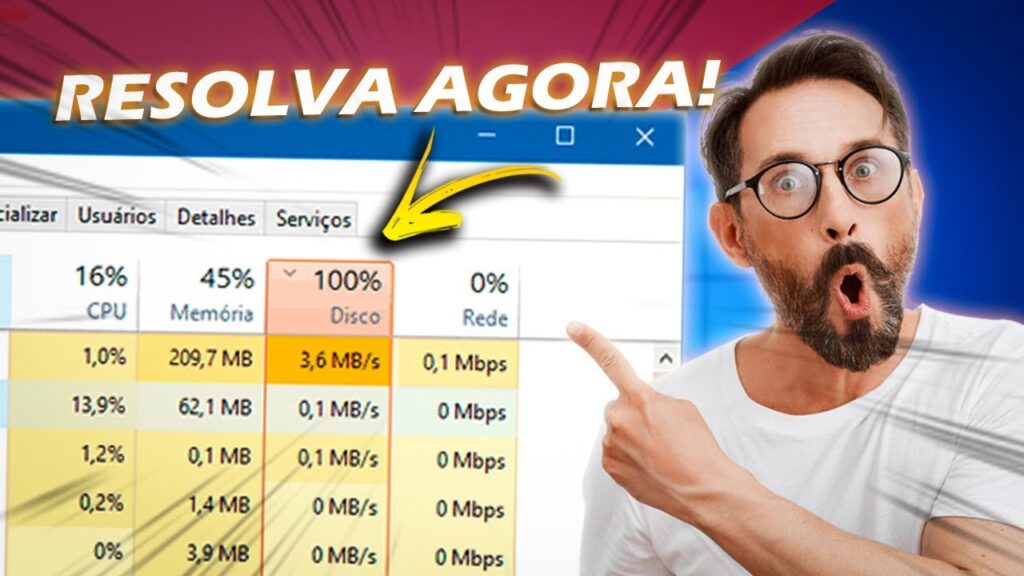 Como resolver problema de ter 100 do disco usado no windows 1