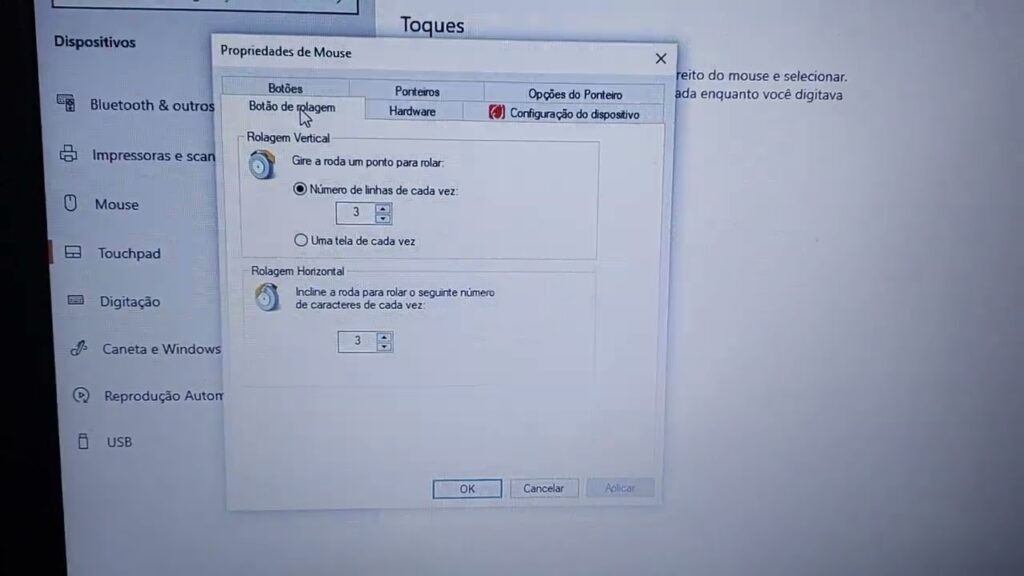 Como inverter rolagem do mouse no windows 10 1