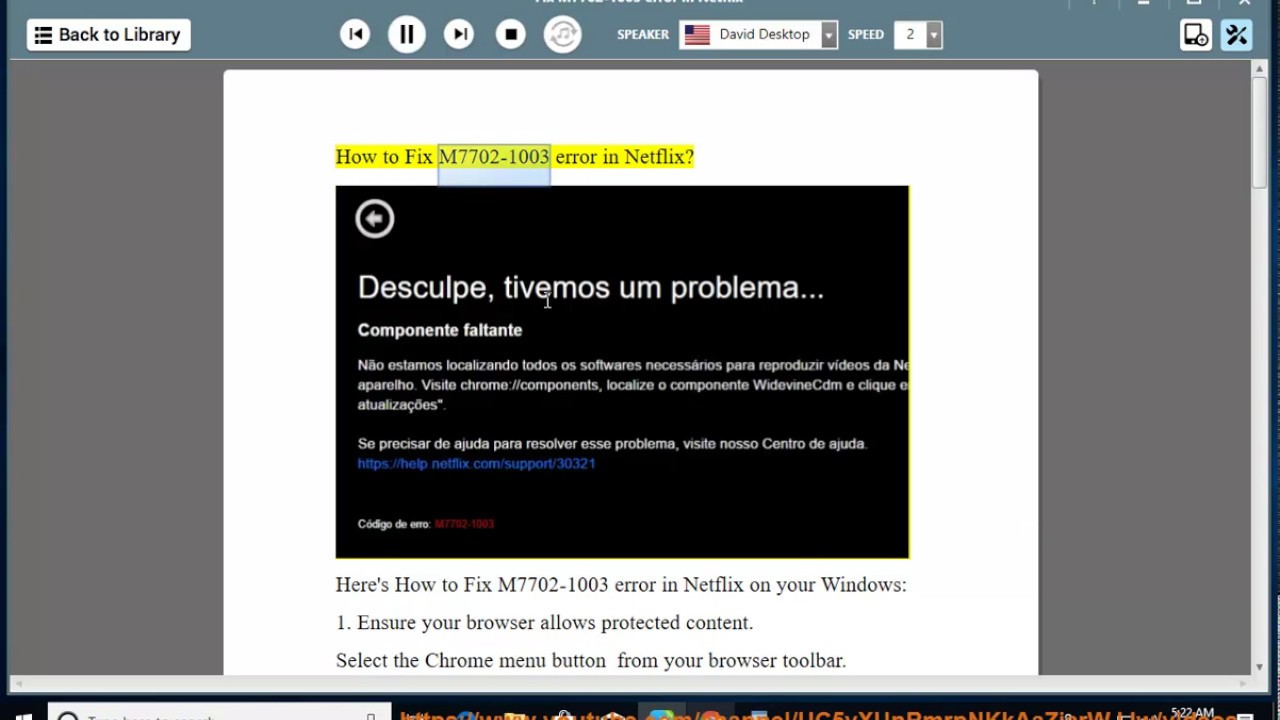 Como resolver o erro m7702 1003 do netflix no chrome 4