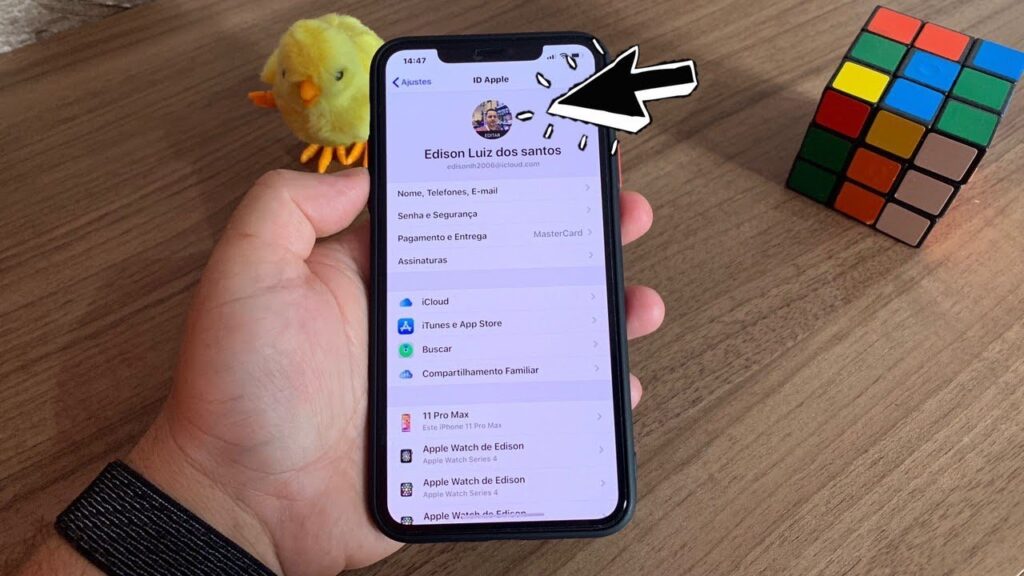 Como editar o seu perfil do icloud pelo iphone 1