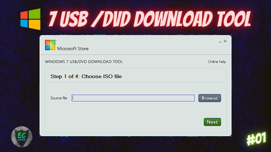Como usar o windows 7 usbdvd download tool no seu pc 1