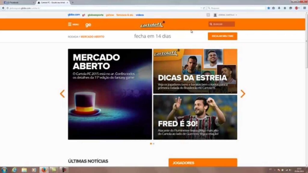 Como encontrar seus amigos do facebook no cartola fc 1